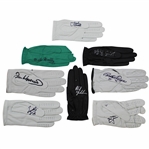 Spieth, Langer, Mickelson & Five (5) other Masters Champions Signed Golf Gloves JSA ALOA