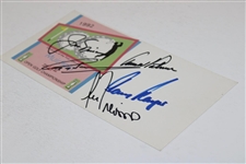 Big 3' Palmer, Nicklaus & Player Plus Trevino & Norman Signed 1992 OPEN Cachet JSA ALOA