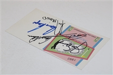 Big 3' Palmer, Nicklaus & Player Plus Trevino & Norman Signed 1992 OPEN Cachet JSA ALOA