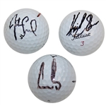 Ernie Els, Henrik Stenson & Justin Leonard Signed Personal Used Golf Balls JSA ALOA
