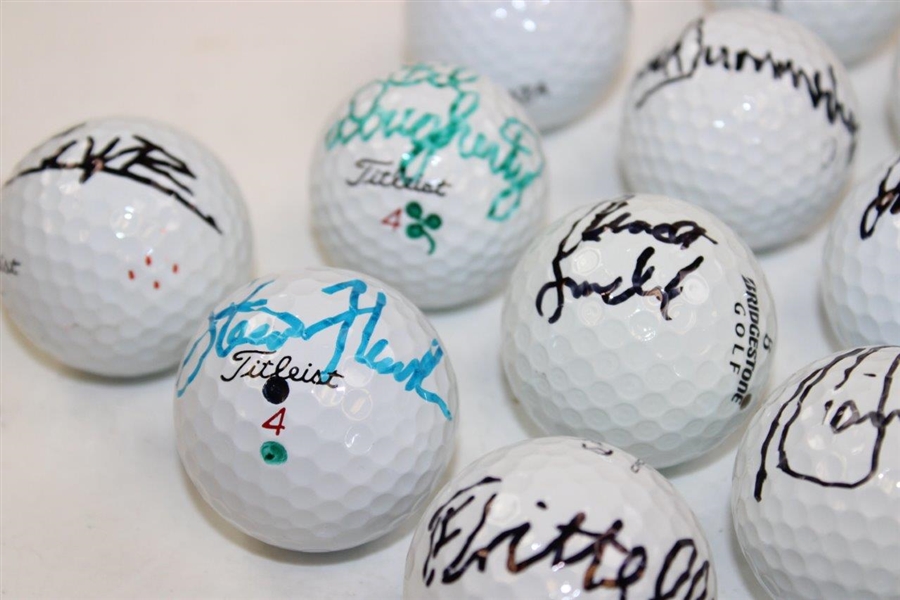 Louis Oosthuizen & 19 Tour Stars Signed Personal Used Golfs Ball JSA ALOA