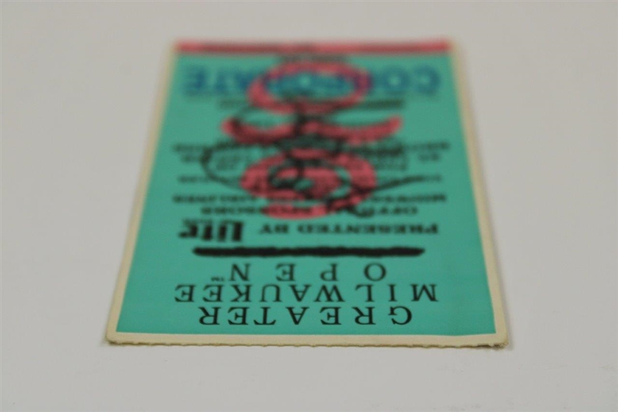 Tiger Woods' Pro Debut 1996 GMO Corporate Series Ticket Stub Signed by Stricker JSA ALOA