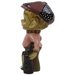 Classic 1971 Hand Painted Atlantic Mold Co. Smiling Ceramic Golfer Statue w/Clubs
