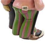 Classic 1971 Hand Painted Atlantic Mold Co. Smiling Ceramic Golfer Statue w/Clubs