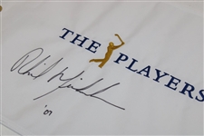 Phil Mickelson Signed The Players Embroidered TPC Sawgrass Flag w/'07' JSA ALOA