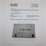 Phil Mickelson Signed The Players Embroidered TPC Sawgrass Flag w/'07' JSA ALOA