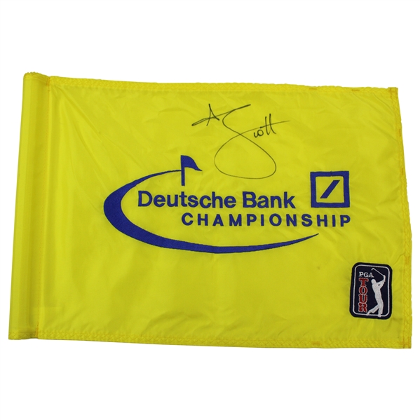 Adam Scott Signed 2003 Deutsche Bank Champ. 18th Hole Flown Champion's Flag - 1st Pro Win!