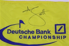 Adam Scott Signed 2003 Deutsche Bank Champ. 18th Hole Flown Champion's Flag - 1st Pro Win!