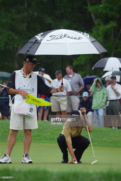 Adam Scott Signed 2003 Deutsche Bank Champ. 18th Hole Flown Champion's Flag - 1st Pro Win!