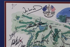 2006 Ryder Cup Team Europe Signed The K Club Matted Print JSA ALOA
