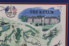 2006 Ryder Cup Team Europe Signed The K Club Matted Print JSA ALOA