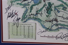 2006 Ryder Cup Team Europe Signed The K Club Matted Print JSA ALOA