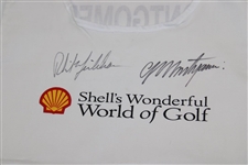 Mickelson & Montgomerie Signed Montgomerie's 1997 Shell's Wonderful World of Golf Caddy Bib JSA ALOA