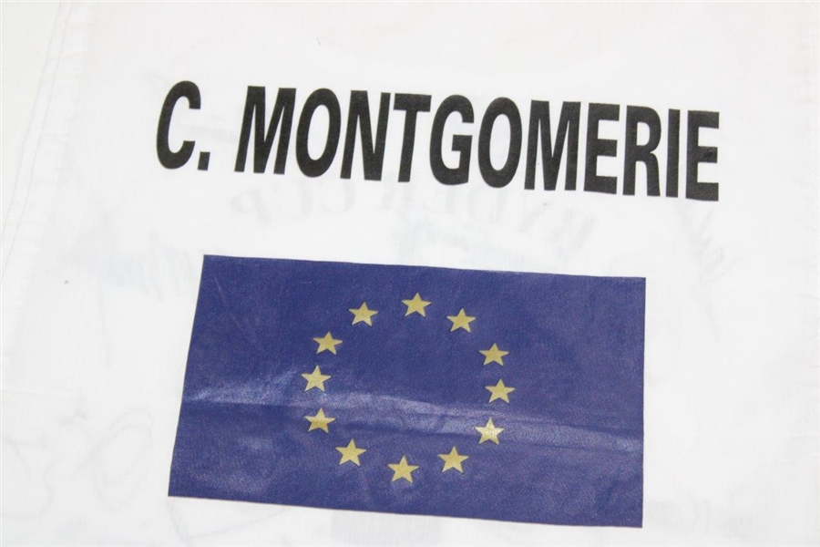Colin Montgomerie's 1999 Ryder Cup at Brookline Team Europe Signed Caddy Bib JSA ALOA