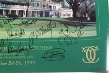 1999 Ryder Cup at Brookline Team Europe Signed Poster JSA ALOA