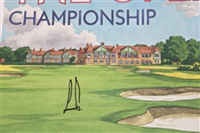 Ernie Els Signed 2012 The Open at Royal Lytham & St Annes Poster by Lee Wybranski JSA ALOA