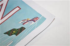 Ernie Els Signed 2012 The Open at Royal Lytham & St Annes Poster by Lee Wybranski JSA ALOA