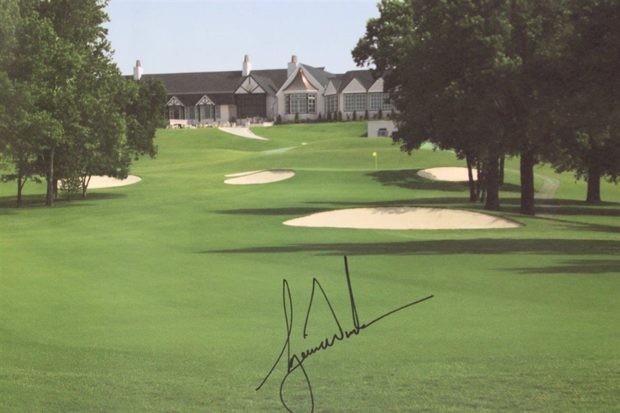 Tiger Woods Signed 2007 PGA Championship at Southern Hills CC Poster JSA ALOA