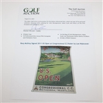 Rory McIlroy Signed 2011 US Open at Congressional CC Poster by Lee Wybranski JSA ALOA