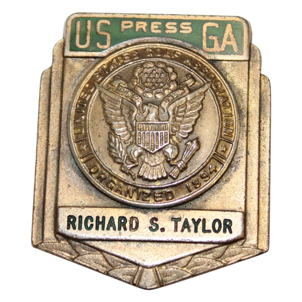 Dick Taylor's USGA Metal Press Badge