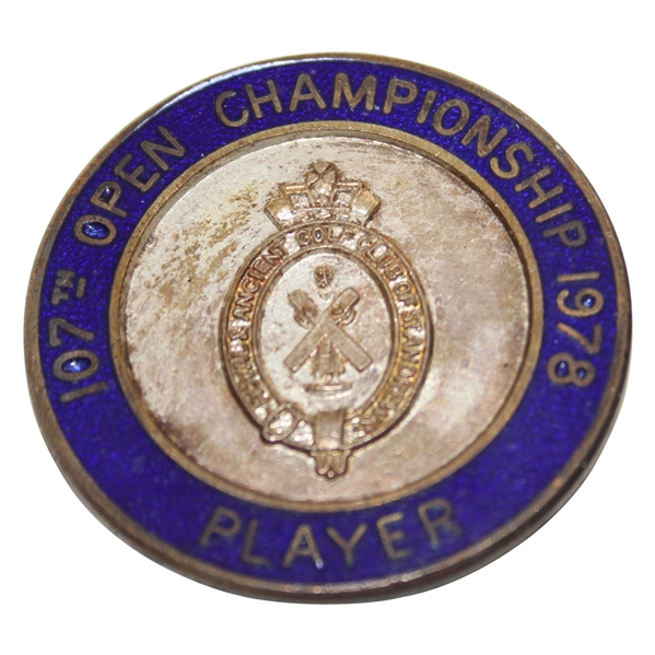 1978 The Open at St Andrews Contestant Badge - Jack Nicklaus Win