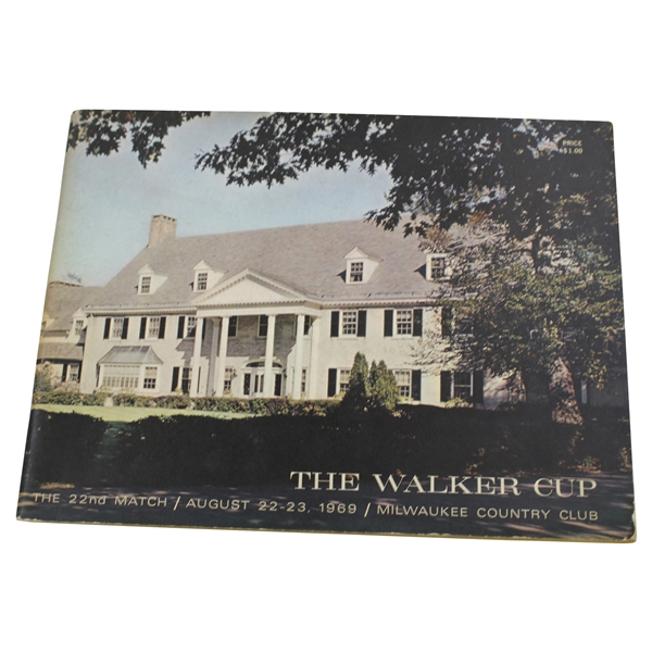 1969 The Walker Cup at Milwaukee Country Club Program
