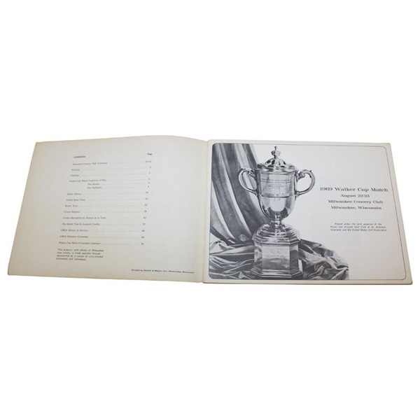 1969 The Walker Cup at Milwaukee Country Club Program