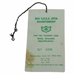 1956 US Open at Oak Hill Country Club Ticket #1208