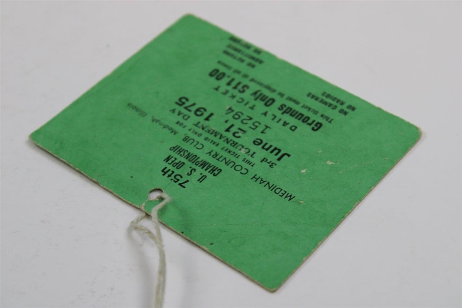 1975 US Open at Medinah Country Club Ticket #15294