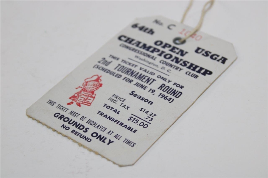 1964 US Open at Congressional Country Club Ticket #1040