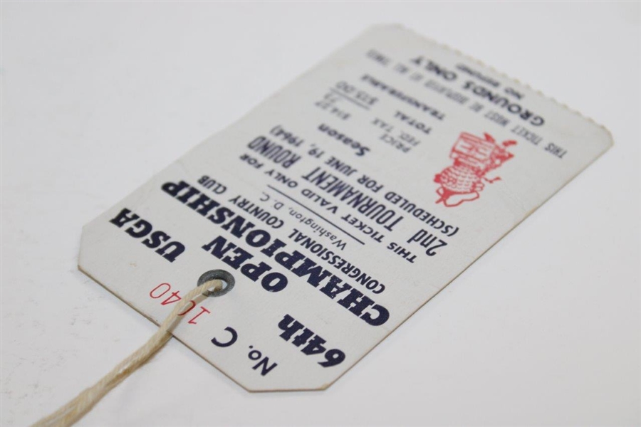 1964 US Open at Congressional Country Club Ticket #1040