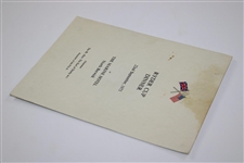 Gay Brewer's 1973 Ryder Cup at Muirfield Dinner Menu