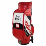 Sam Snead Signed C. 2002 Wilson FatShaft Full Size Red Golf Bag JSA ALOA