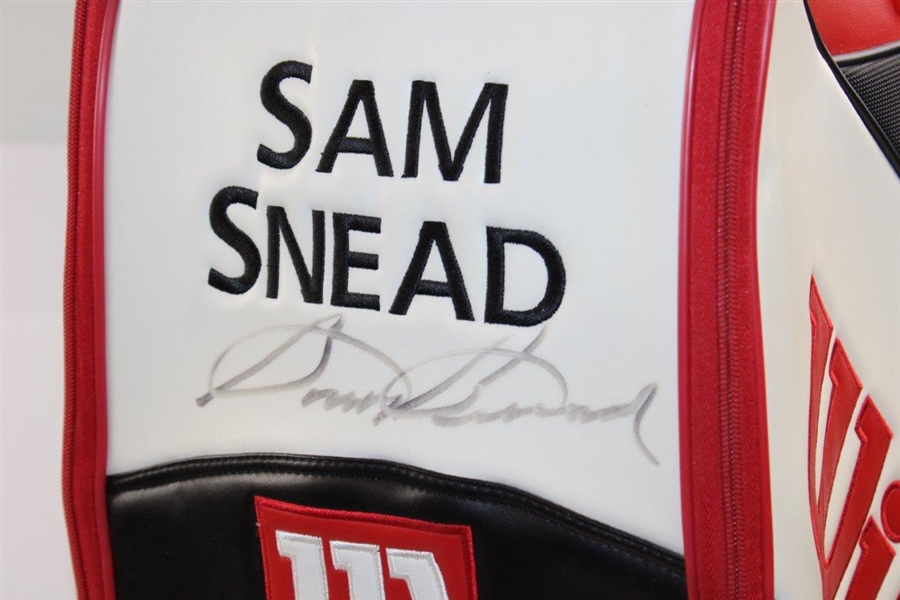 Sam Snead Signed C. 2002 Wilson FatShaft Full Size Red Golf Bag JSA ALOA