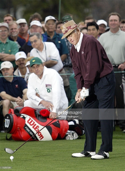 Sam Snead Signed C. 2002 Wilson FatShaft Full Size Red Golf Bag JSA ALOA