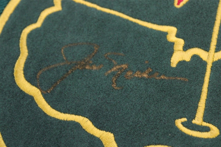 Jack Nicklaus Signed Undated Masters Embroidered Ltd Ed Tartan Flag JSA ALOA