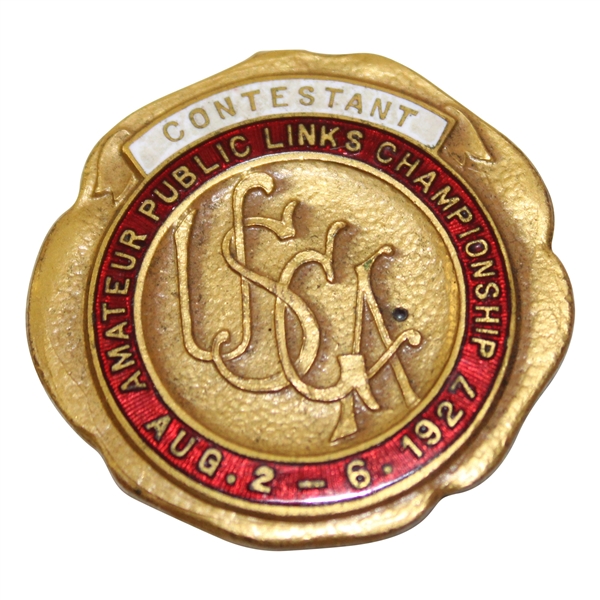 1927 USGA Amateur Public Links Contestants Badge