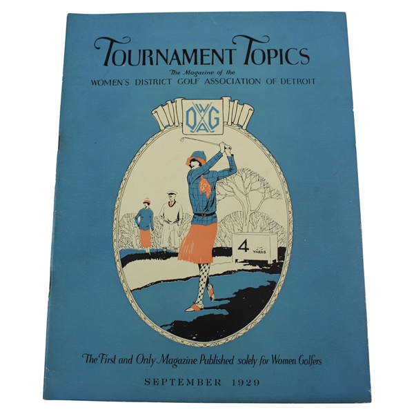 1929 Tournament Topics Pictorial Magazine from the D.W.A.G. - Published Solely for Women Goflers