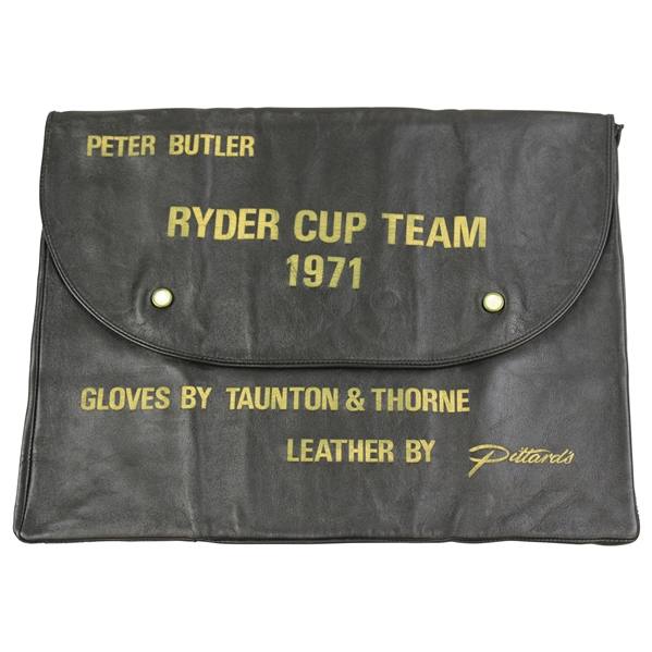 Peter Butlers 1971 Ryder Cup Team Gifted Leather Gloves Bag/Case by Pittards