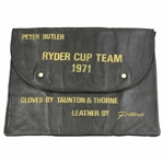 Peter Butlers 1971 Ryder Cup Team Gifted Leather Gloves Bag/Case by Pittards