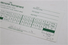 Hale Irwin Signed 1994 Memorial Tournament Final Round Scorecard