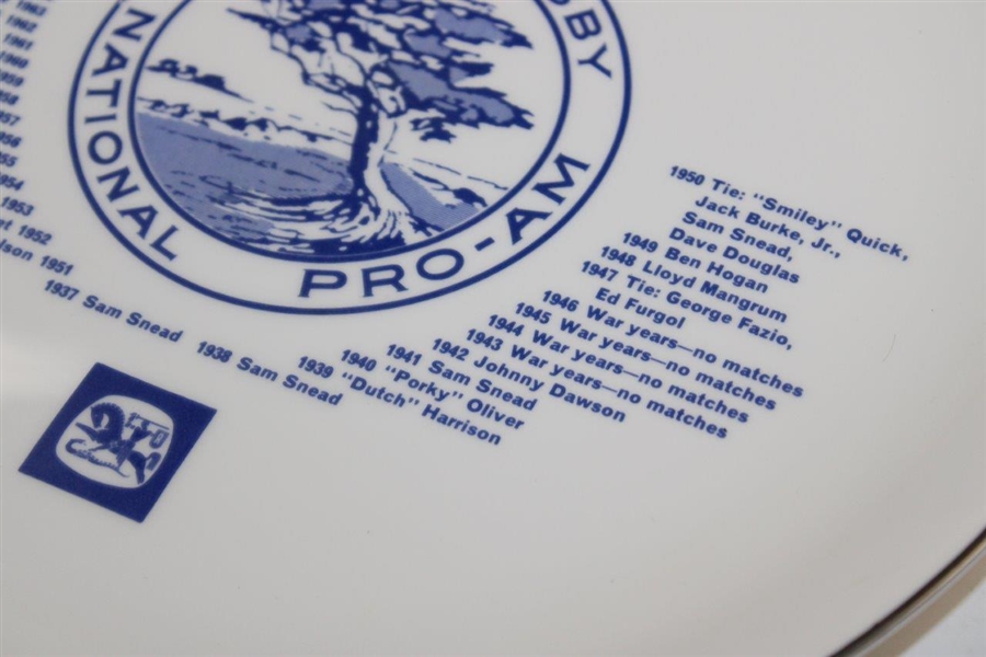 1967 Bing Crosby National Pro-Am at Spyglass Hill Plate w/Past Champs Listed - Nicklaus Winner