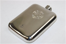 Lahinch Golf Club Square Sporting Fine English Pewter Flask w/Funnel in Original Box