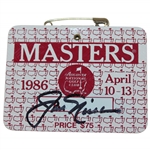 Jack Nicklaus Signed 1986 Masters SERIES Badge JSA ALOA