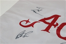 Dustin Johnson, Patrick Reed, Pat Perez & Taylor Gooch Signed LIV Aces Screen Flag JSA ALOA