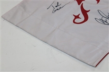 Dustin Johnson, Patrick Reed, Pat Perez & Taylor Gooch Signed LIV Aces Screen Flag JSA ALOA