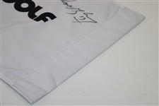 Wayne Gretzky Signed White with Black LIV '18' Golf Flag JSA ALOA