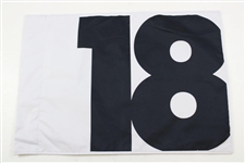 Wayne Gretzky Signed White with Black LIV '18' Golf Flag JSA ALOA