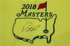 Patrick Reed Signed 2018 Masters Embroidered Flag JSA ALOA