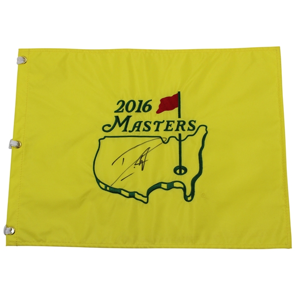 Danny Willett Signed 2016 Masters Embroidered Flag JSA ALOA